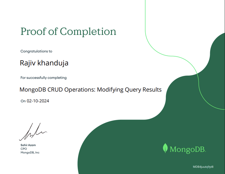 MongoDB CRUD Operations: Modifying Query Results