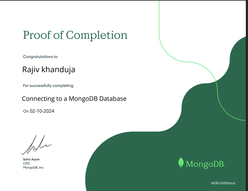 Connecting to a MongoDB Database
