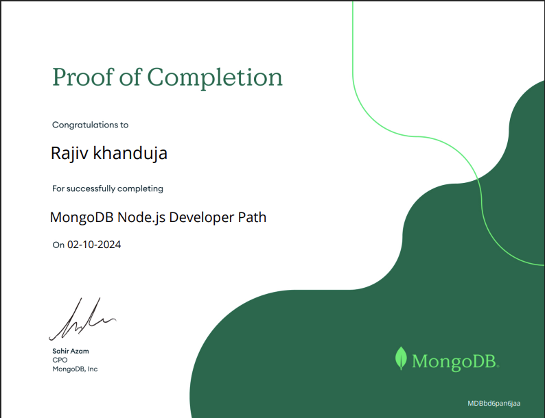 MongoDB Node.js Developer Path
