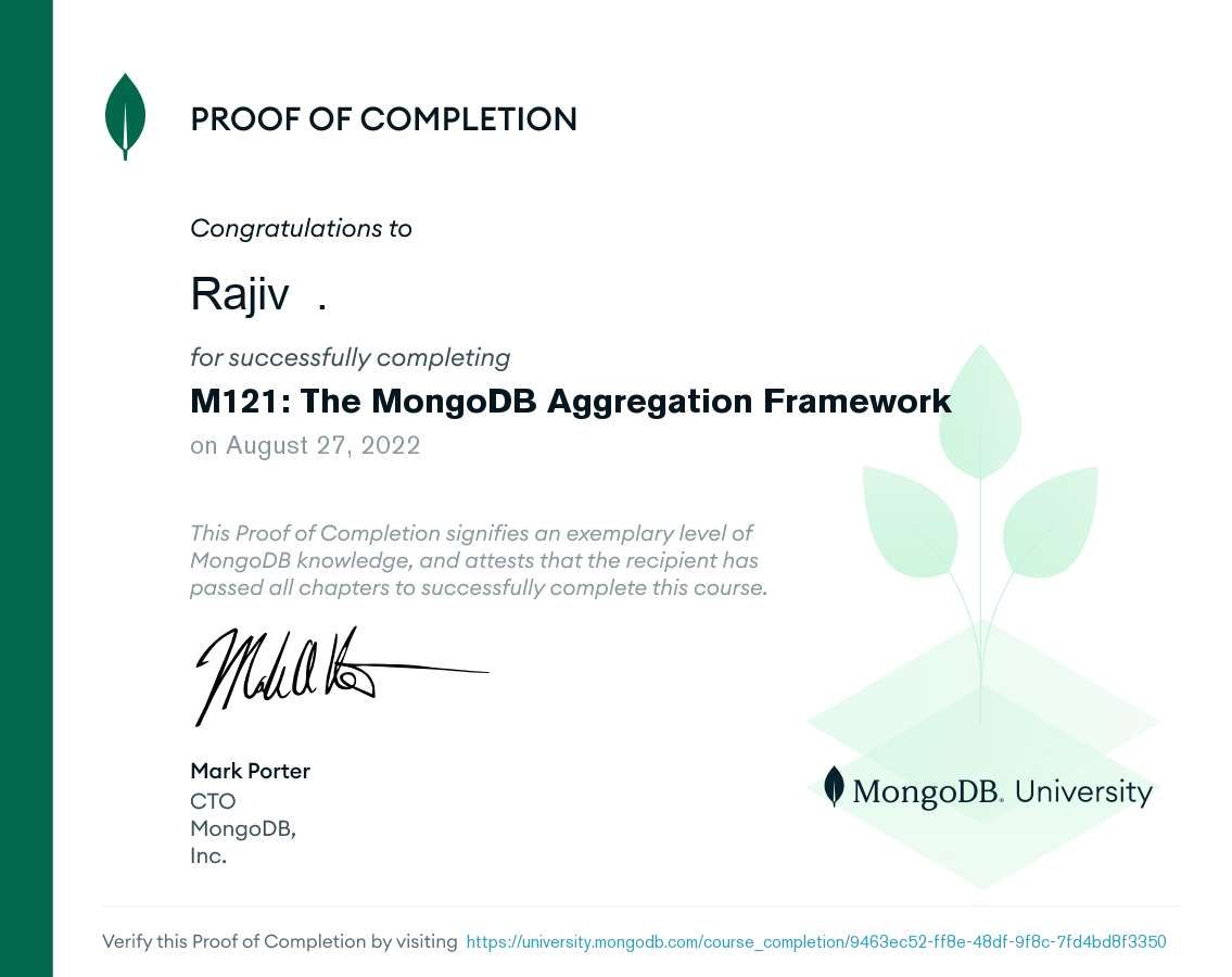 MongoDb Aggregation Framework